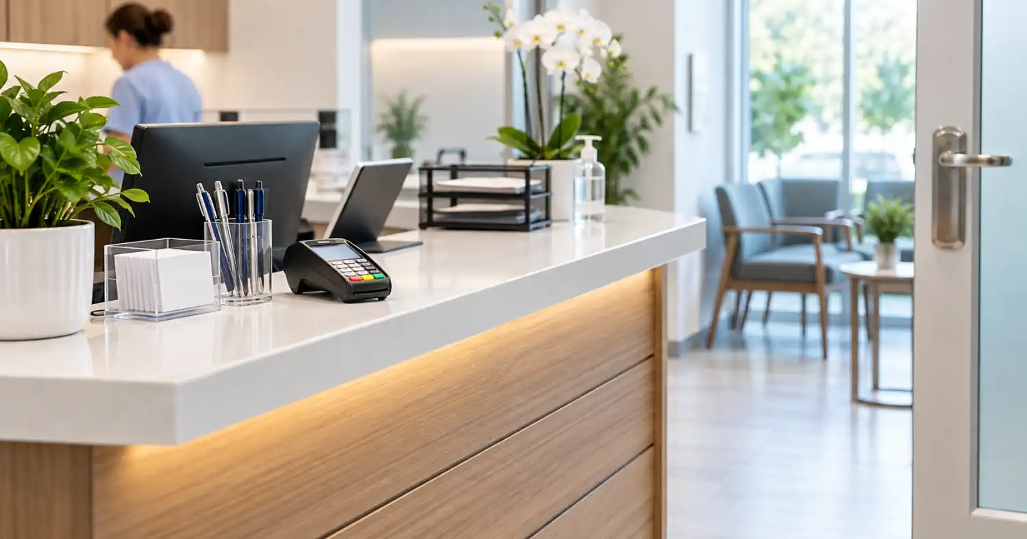 Recepciós pult a rendelőben - Cleaners Company