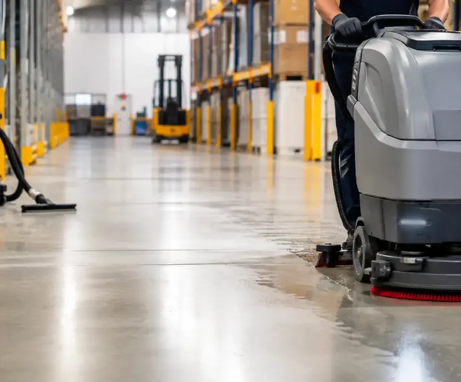 Gépi padlótisztítás ipari környezetben - Cleaners Company
